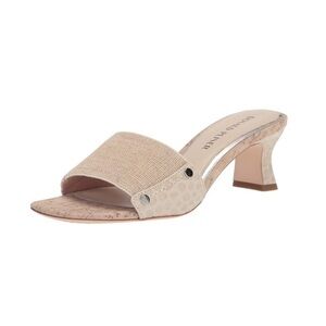 new Donald Pliner “Kelzaje” Kitten Heel Slip-On Sandals Beige size 6